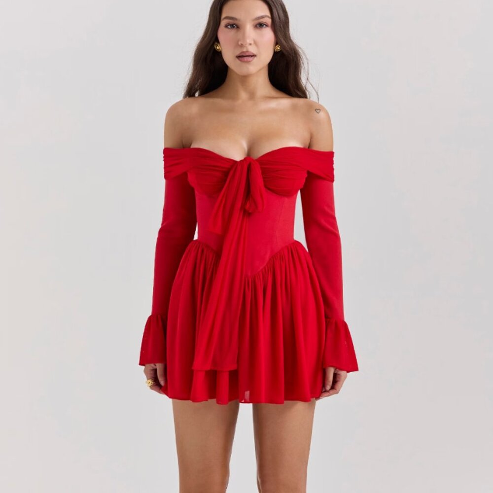 House of CB Alana Off the Shoulder Mini Dress